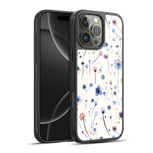 Ninola Floral Blue Soft Gel Armour Case For Apple iPhone 16 Pro Max