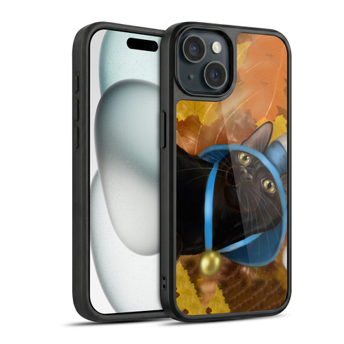 Ash Evans Black Cats Leaves Gel Armour Case For Apple iPhone 15