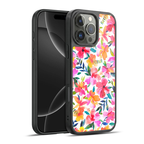 Ninola Floral Hibiscus Gel Armour Case For Apple iPhone 16 Pro Max