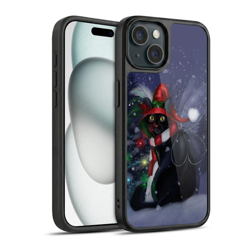 Ash Evans Black Cats Yuletide Cheer Gel Armour Case For Apple iPhone 15