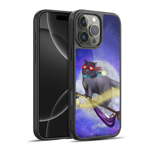 Ash Evans Black Cats Night Fly Gel Armour Case For Apple iPhone 16 Pro Max