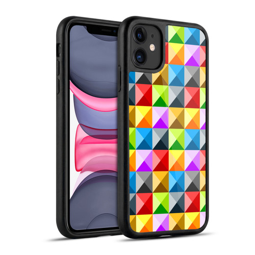 PLdesign Geometric Colourful Quarter Gel Armour Case For Apple iPhone 11