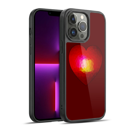 PLdesign Geometric Burning Heart Gel Armour Case For Apple iPhone 13 Pro Max