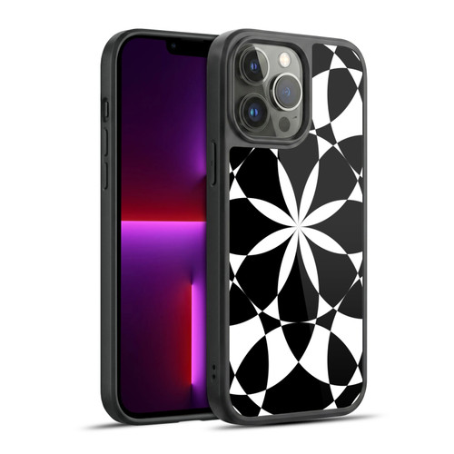 PLdesign Geometric Black And White Gel Armour Case For Apple iPhone 13 Pro Max