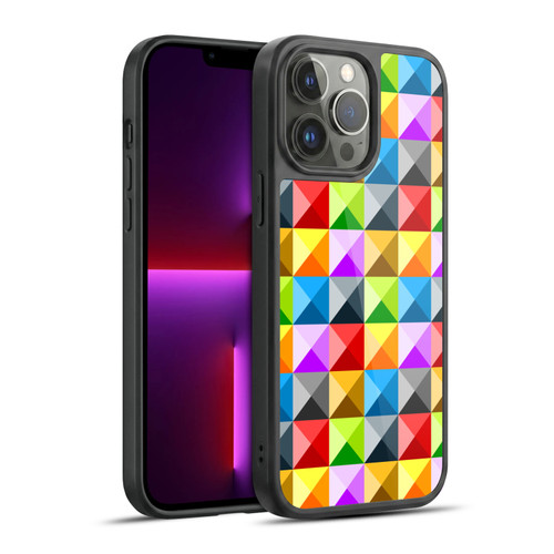 PLdesign Geometric Colourful Quarter Gel Armour Case For Apple iPhone 13 Pro Max
