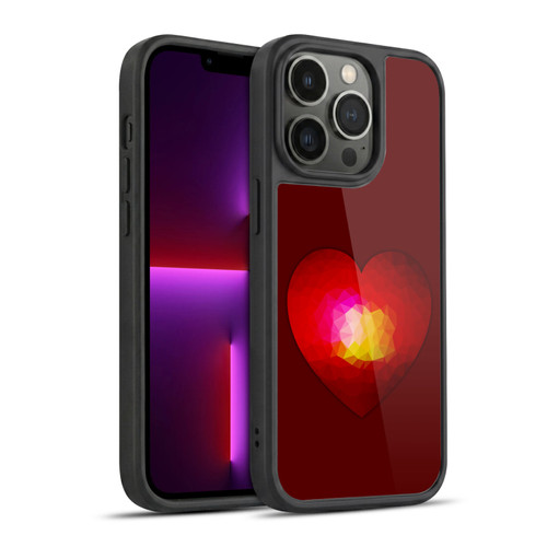 PLdesign Geometric Burning Heart Gel Armour Case For Apple iPhone 13 Pro