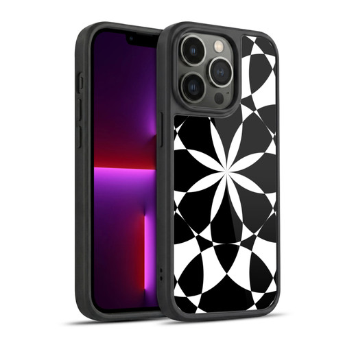 PLdesign Geometric Black And White Gel Armour Case For Apple iPhone 13 Pro