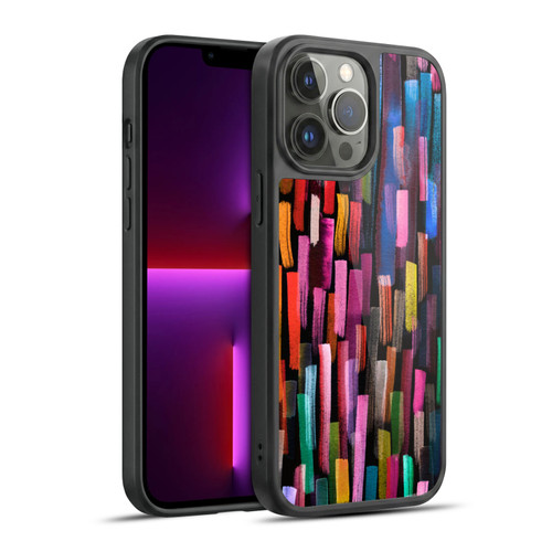 Ninola Summer Patterns Brushstrokes Black Gel Armour Case For Apple iPhone 13 Pro Max