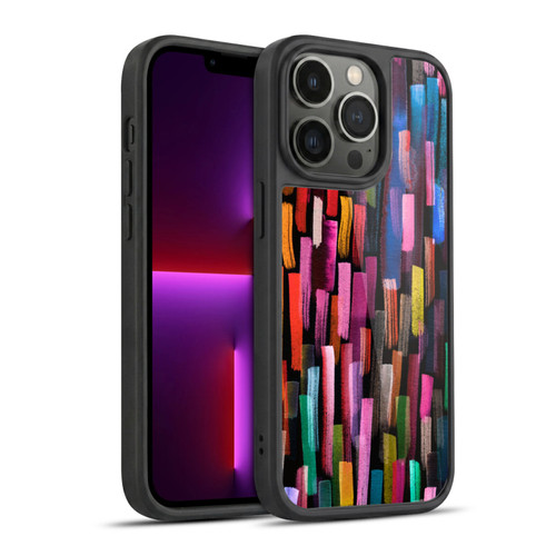 Ninola Summer Patterns Brushstrokes Black Gel Armour Case For Apple iPhone 13 Pro