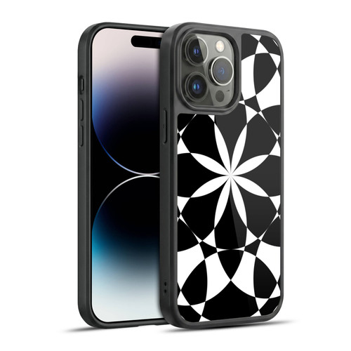 PLdesign Geometric Black And White Gel Armour Case For Apple iPhone 14 Pro Max