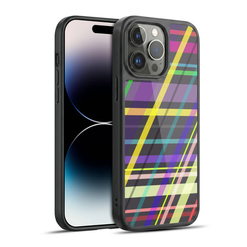 PLdesign Geometric Crossing Lines Gel Armour Case For Apple iPhone 14 Pro Max
