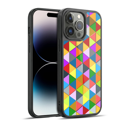 PLdesign Geometric Colourful Triangle Gel Armour Case For Apple iPhone 14 Pro Max