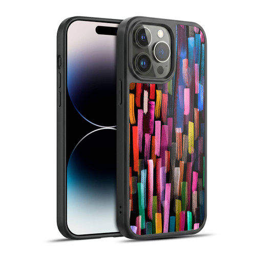 Ninola Summer Patterns Brushstrokes Black Gel Armour Case For Apple iPhone 14 Pro Max