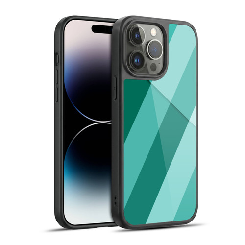 PLdesign Geometric Cyan Modern Gel Armour Case For Apple iPhone 14 Pro Max