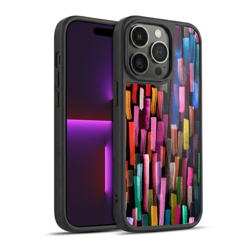 Ninola Summer Patterns Brushstrokes Black Gel Armour Case For Apple iPhone 14 Pro