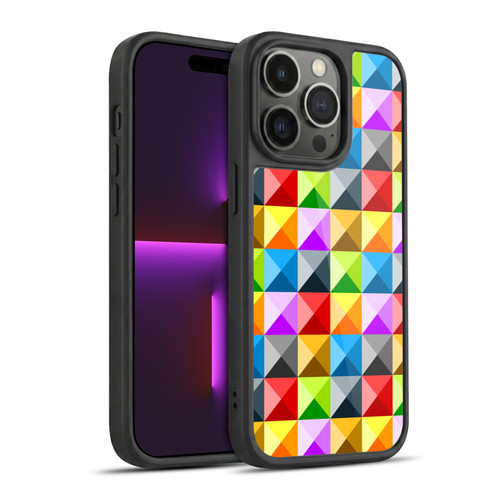 PLdesign Geometric Colourful Quarter Gel Armour Case For Apple iPhone 14 Pro
