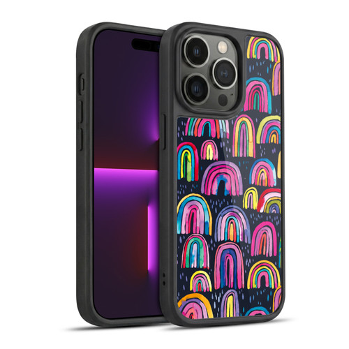 Ninola Summer Patterns Rainbows Navy Gel Armour Case For Apple iPhone 14 Pro