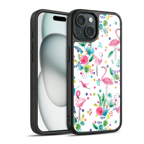 Ninola Summer Patterns Tropical Flamingo Gel Armour Case For Apple iPhone 15