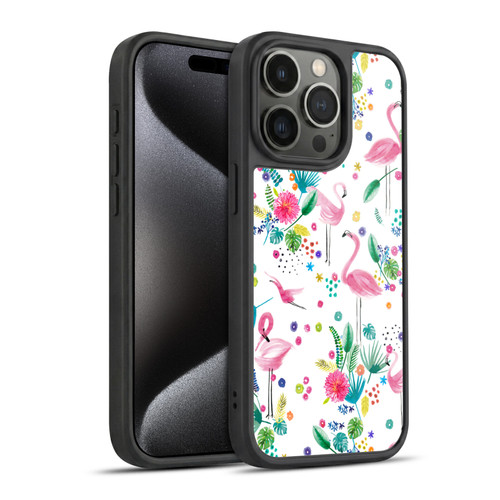 Ninola Summer Patterns Tropical Flamingo Gel Armour Case For Apple iPhone 15 Pro