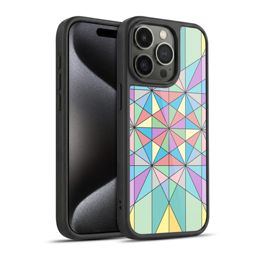 PLdesign Geometric Colourful Pastel Gel Armour Case For Apple iPhone 15 Pro