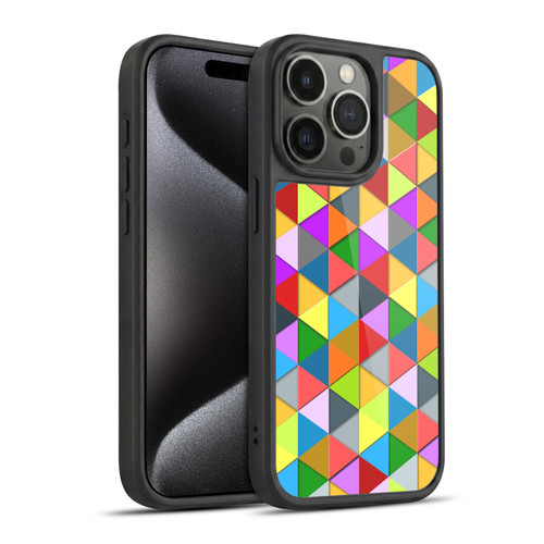 PLdesign Geometric Colourful Triangle Gel Armour Case For Apple iPhone 15 Pro