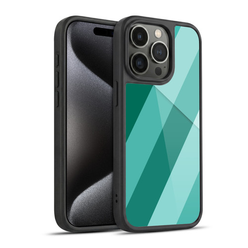 PLdesign Geometric Cyan Modern Gel Armour Case For Apple iPhone 15 Pro