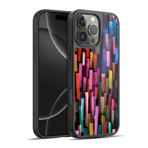 Ninola Summer Patterns Brushstrokes Black Gel Armour Case For Apple iPhone 16 Pro Max