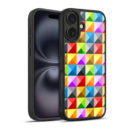 PLdesign Geometric Colourful Quarter Gel Armour Case For Apple iPhone 16
