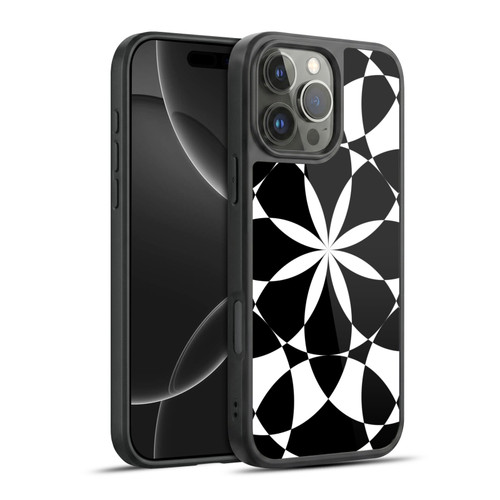 PLdesign Geometric Black And White Gel Armour Case For Apple iPhone 16 Pro Max
