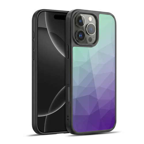 PLdesign Geometric Purple Green Ombre Gel Armour Case For Apple iPhone 16 Pro Max