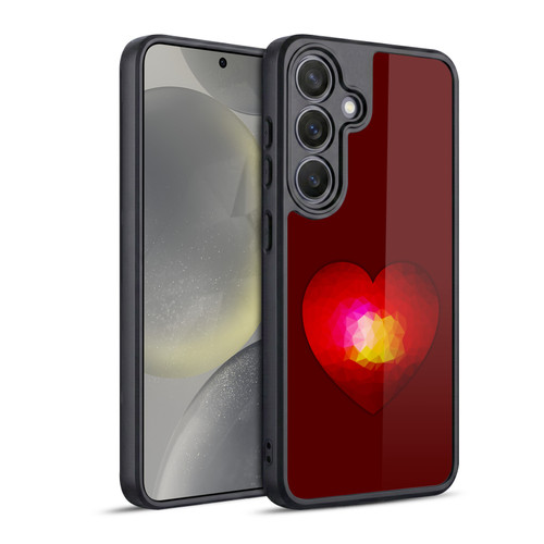 PLdesign Geometric Burning Heart Gel Armour Case For Samsung Galaxy S24 5G