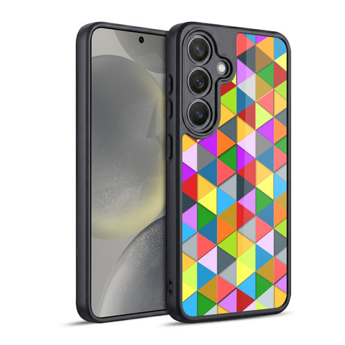 PLdesign Geometric Colourful Triangle Gel Armour Case For Samsung Galaxy S24 5G