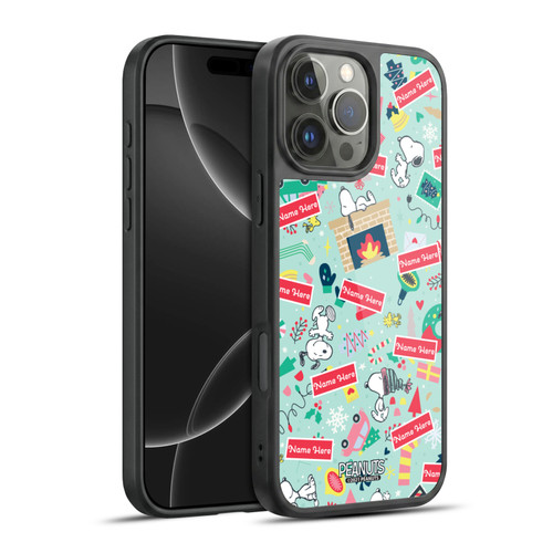Custom Customised Personalised Peanuts Christmas Festive Pattern Gel Armour Case For Apple iPhone 16 Pro Max