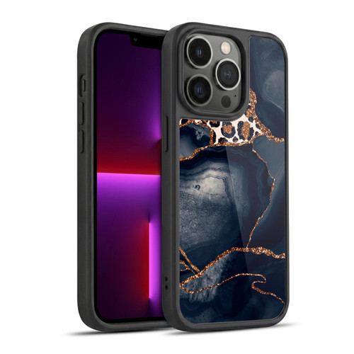 UtArt Wild Cat Marble Leopard Gel Armour Case For Apple iPhone 13 Pro