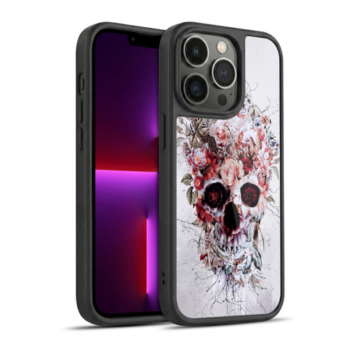 Riza Peker Skulls 5 Floral 2 Gel Armour Case For Apple iPhone 13 Pro