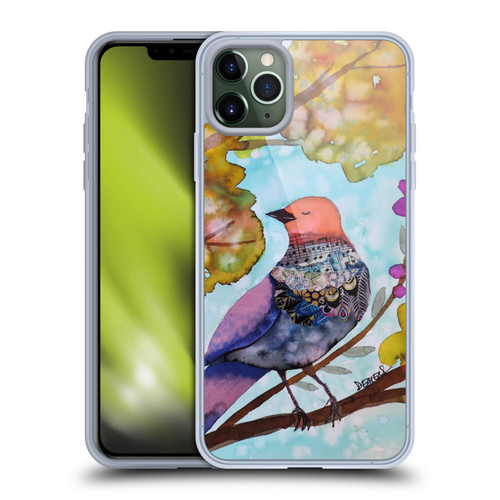 Sylvie Demers Birds 3 Posey Purple Soft Gel Case for Apple iPhone 11 Pro Max & MagSafe