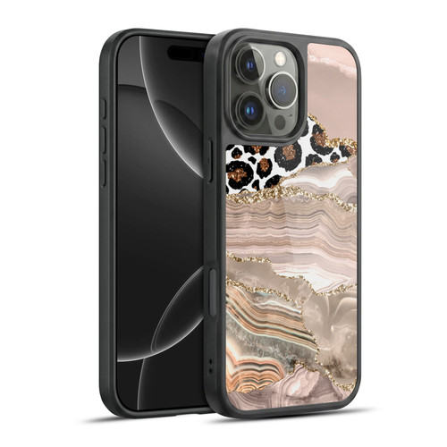 UtArt Wild Cat Marble Cheetah Waves Gel Armour Case For Apple iPhone 16 Pro Max