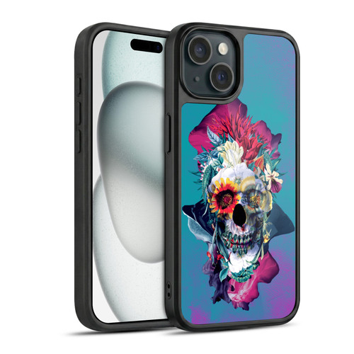 Riza Peker Skulls 5 Blue Gel Armour Case For Apple iPhone 15