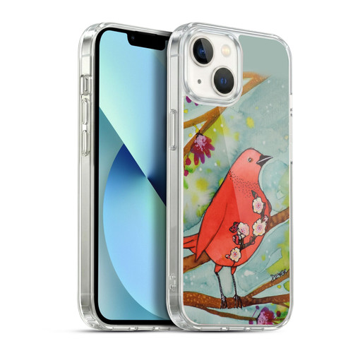Sylvie Demers Birds 3 Flower Soft Gel Case for Apple iPhone 13