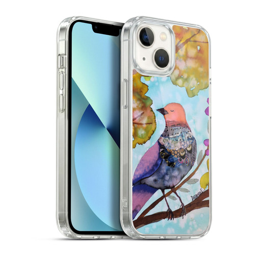Sylvie Demers Birds 3 Posey Purple Soft Gel Case for Apple iPhone 13