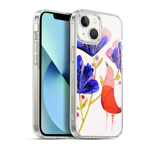 Sylvie Demers Birds 3 Red Soft Gel Case for Apple iPhone 13
