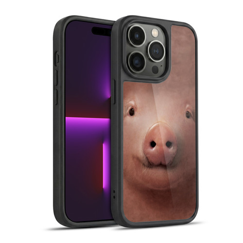 Vincent Hie Big Face Animals Pig Gel Armour Case For Apple iPhone 14 Pro