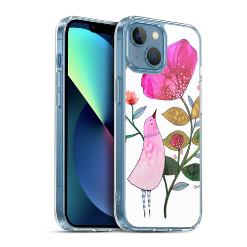 Sylvie Demers Birds 3 Crimson Soft Gel Case for Apple iPhone 13 Mini & MagSafe