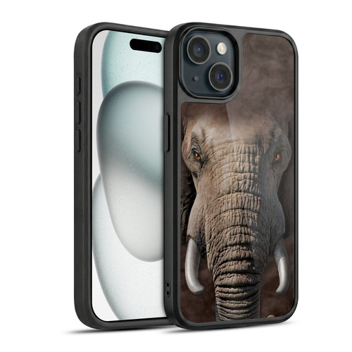 Vincent Hie Big Face Animals Elephant Gel Armour Case For Apple iPhone 15
