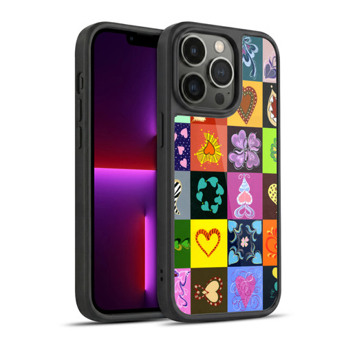 Suzan Lind Colours & Patterns Heart Quilt Gel Armour Case For Apple iPhone 13 Pro