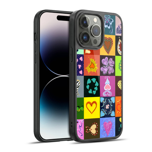 Suzan Lind Colours & Patterns Heart Quilt Gel Armour Case For Apple iPhone 14 Pro Max
