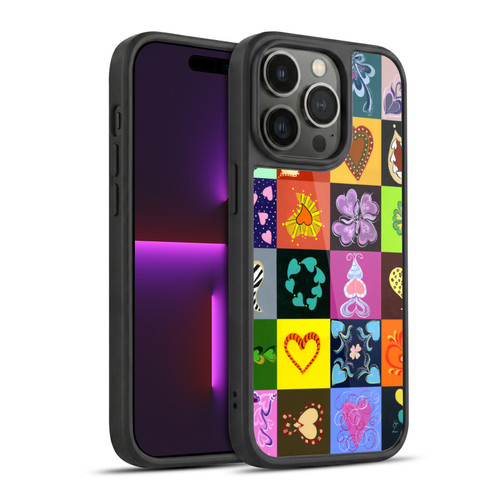 Suzan Lind Colours & Patterns Heart Quilt Gel Armour Case For Apple iPhone 14 Pro