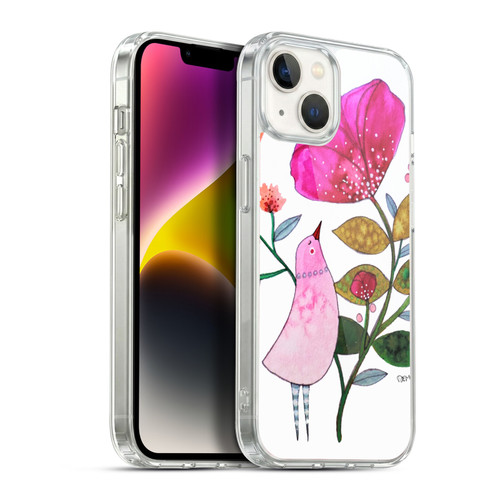 Sylvie Demers Birds 3 Crimson Soft Gel Case for Apple iPhone 14 Plus & MagSafe