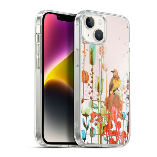 Sylvie Demers Birds 3 Gold Soft Gel Case for Apple iPhone 14 Plus & MagSafe