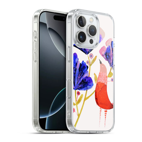 Sylvie Demers Birds 3 Red Soft Gel Case for Apple iPhone 16 Pro & MagSafe